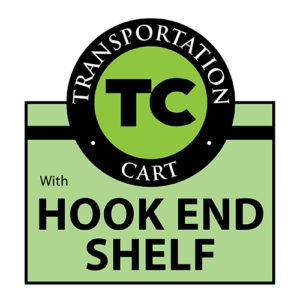 TC TRansportation hook end shelf cart Rhino_Logo Wellmaster Nursery and Greenhouse Product